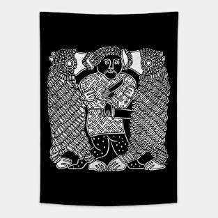 Norse Warrior and Bears from the Torslunda Plates Tapestry