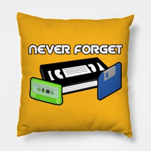 Never Forget Retro Pillow