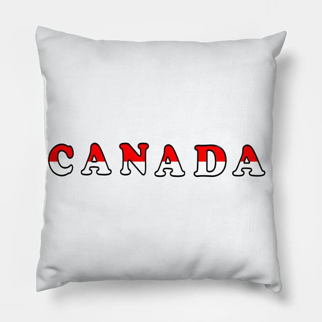 CANADA Red And White Pillow by SartorisArt1