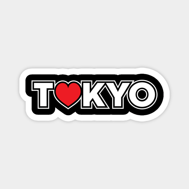 Red Tokyo Heart Love Japan Japanese Icon Souvenir Gift Magnet by ScottsRed