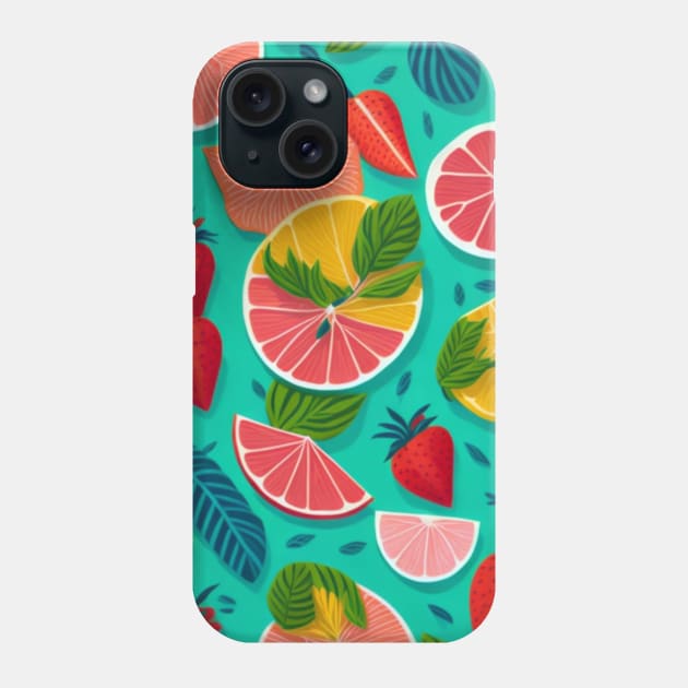 Tropical Summer Fruits Phone Case by likbatonboot