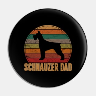 Retro Schnauzer Dad Gift Standard Giant Dog Owner Pet Father Pin