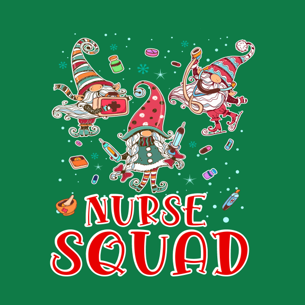 Christmas Nurse Squad Gnomies Funny by wizardwenderlust