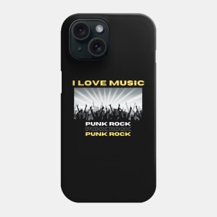 I Love Music Punk Rock Phone Case