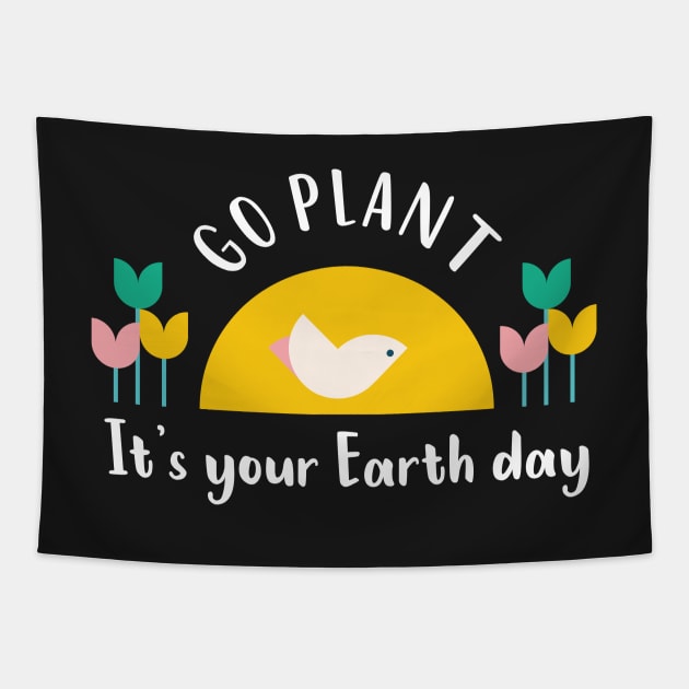 Cute Earth Day Tapestry by TeeAMS
