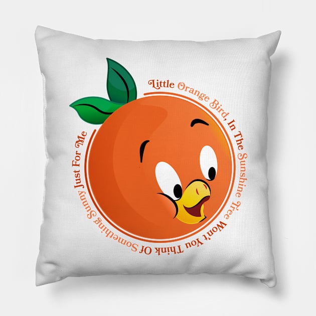 Orange Bird Pillow by gdaves