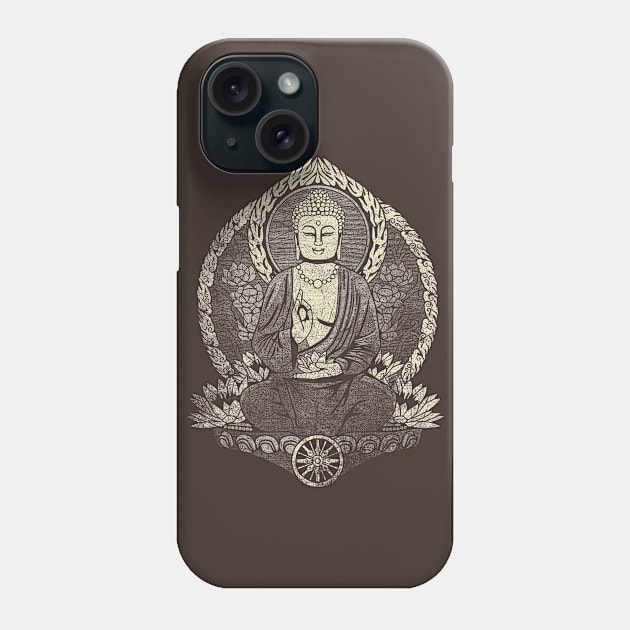 Siddhartha Gautama Buddha Grunge Halftone Phone Case by GAz