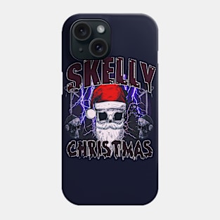 skelly christmas Santa skull to all merry christmas Phone Case