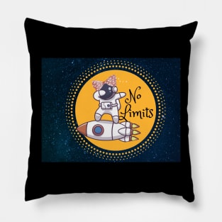 No Limits Gold and Black Design Pillow