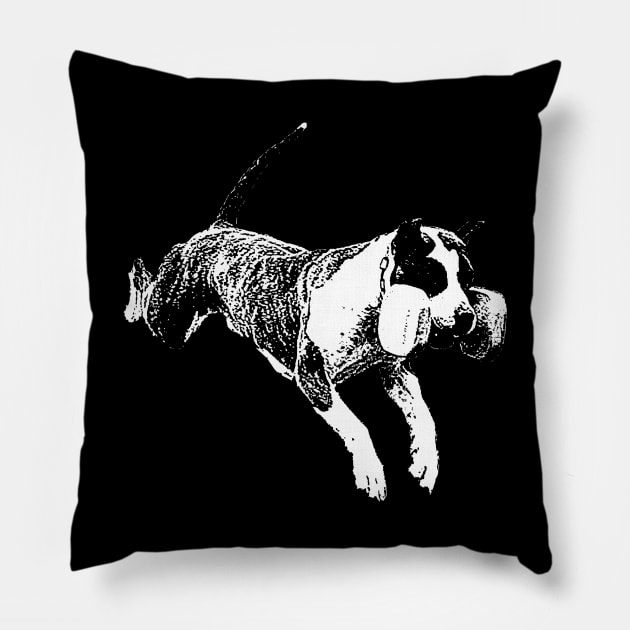 Working Pit Bull Pillow by childofthecorn