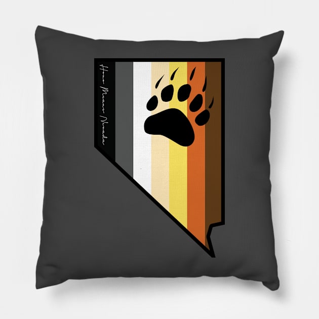 Nevada Bear Brotherhood Pride Flag Pillow by MICHR