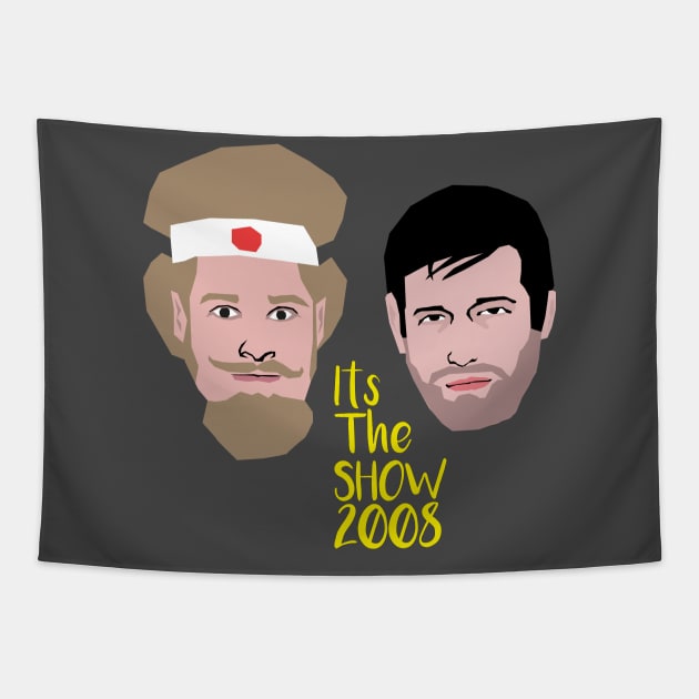 Its the characters from Its The Show 2008 Tapestry by wiredshutpodcast