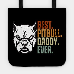 Vintage Best Pitbull Daddy Ever Shirt Father Day Gift for Pitbull Dog Lover Classic Tote