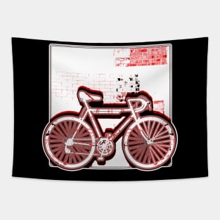 Ten Speed Bicycle Against The Wall In Red Tapestry