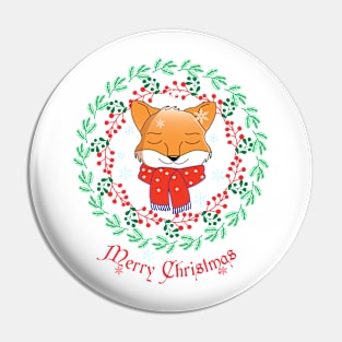 Lovely Foxy Christmas Pin