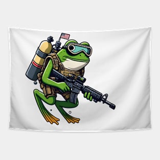 Tactical Frog Tapestry