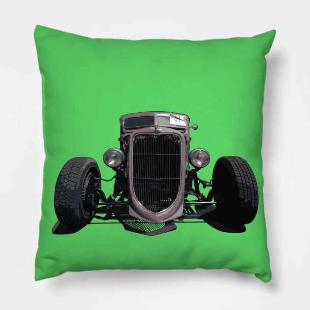 Hotrod Ford Grill Pillow by JonnyFivePhoto