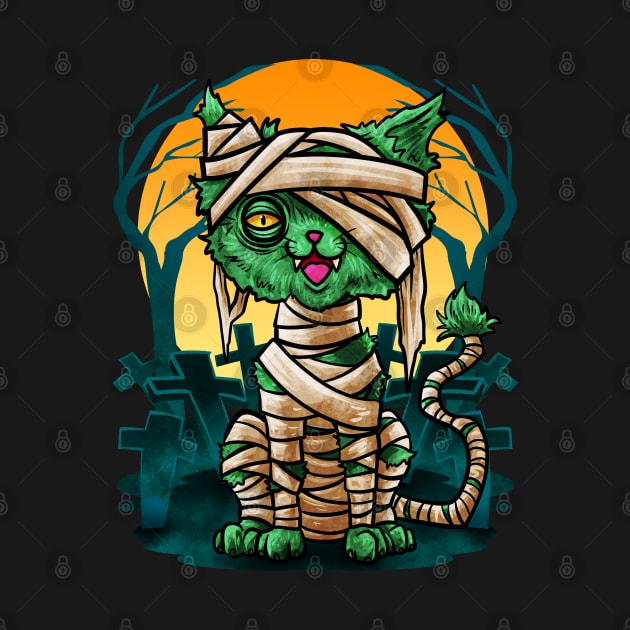 Halloween Cat Zombie Mummy by BDAZ