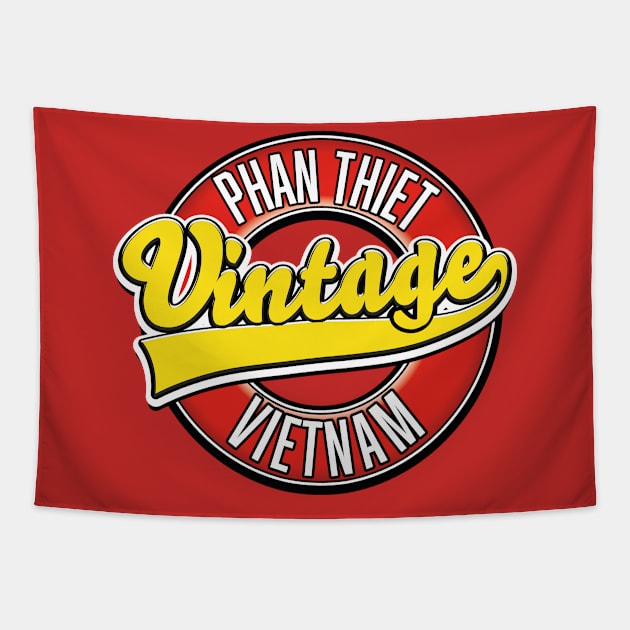 Phan Thiet vietnam retro logo Tapestry by nickemporium1