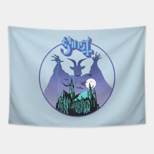 Ghost Midnight Blue Tapestry