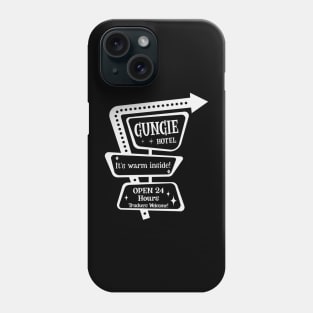 White Gungie Hotel Retro Sign Phone Case