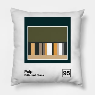 Different Class  / Minimalist Style Graphic Poster Design Pillow