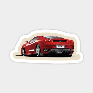 Fast Red Car Magnet