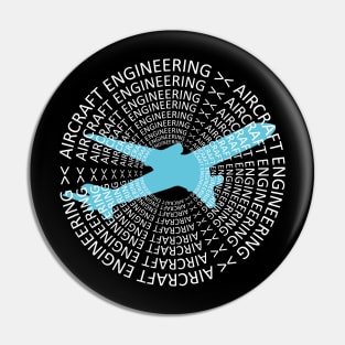 Aircraft engineering text aerospace engineer logo Pin