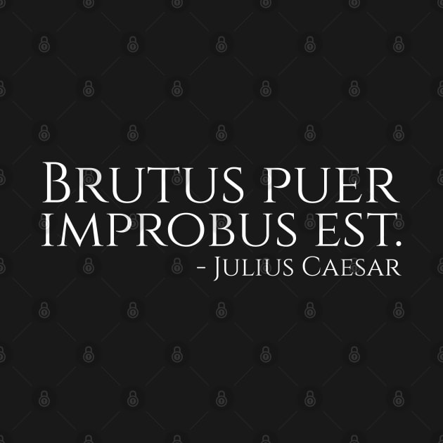 Ancient Rome - Brutus Puer Improbus Est - Julius Caesar by Styr Designs