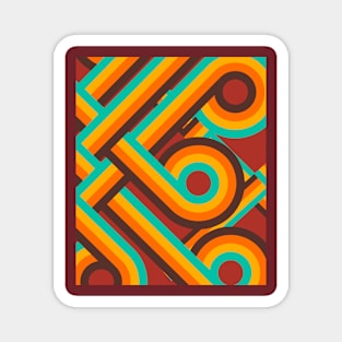 Retro Lines Patterns Magnet