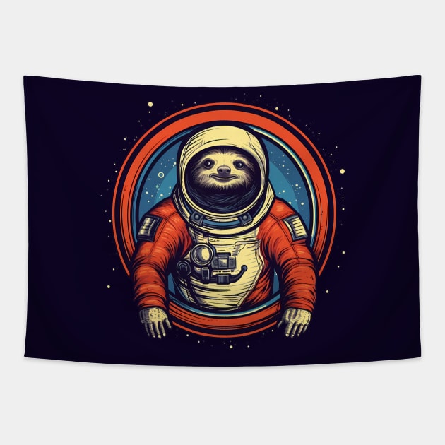 Sloth Astronaut Tapestry by Czajnikolandia