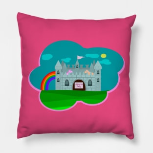 Unicorn Castle Pillow