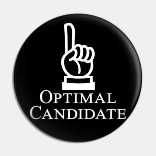 Optimal Candidate - white text pointing up Pin