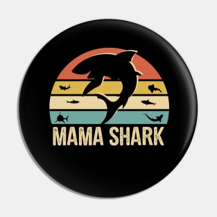 Mom Shark Fish Lover Birthday Mommy Pin