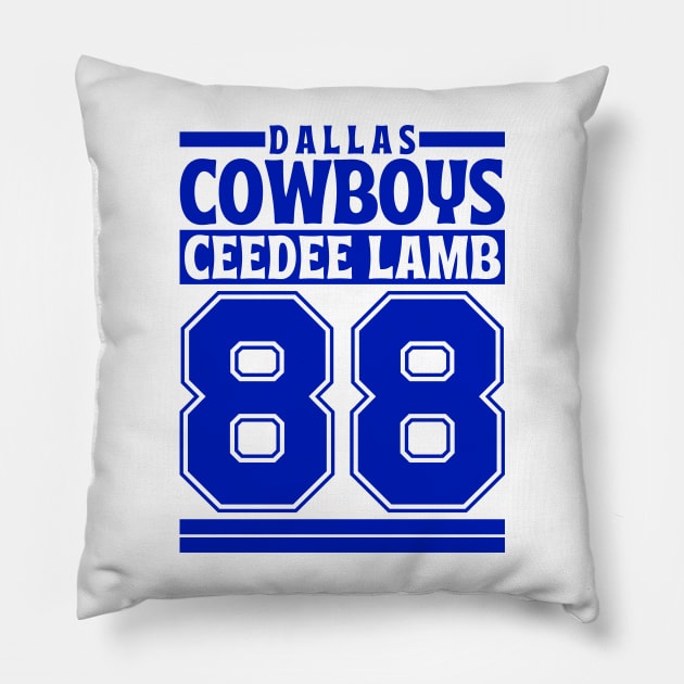 Dallas Cowboys CeeDee Lamb 88 Edition 3 Pillow by Astronaut.co