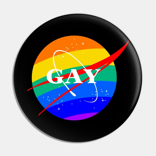 Gay NASA Logo Space Gay Geek Pride Pin by ballhard