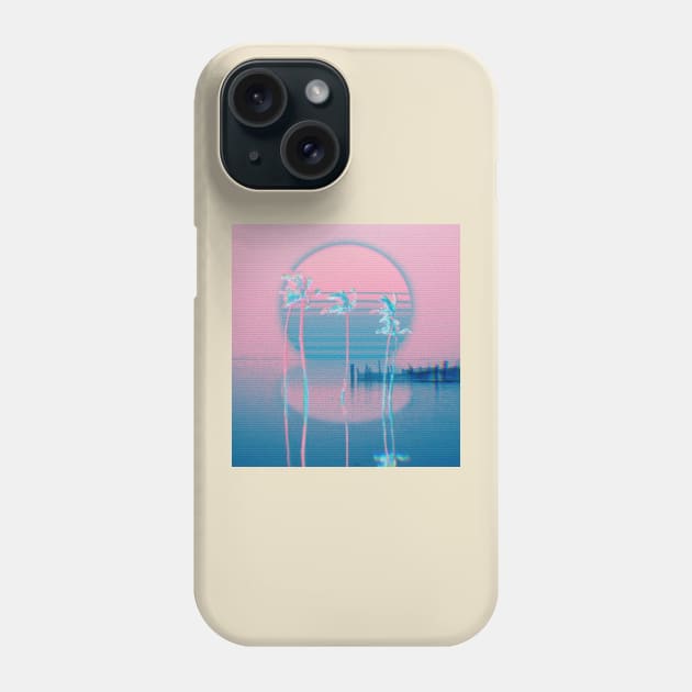 Vaporwave aesthetic purple and teal Phone Case by lofi_retrowave