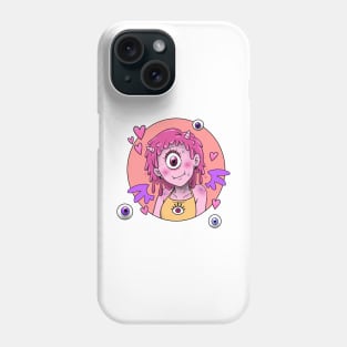 Monster Cyclops Girl with Wings Phone Case