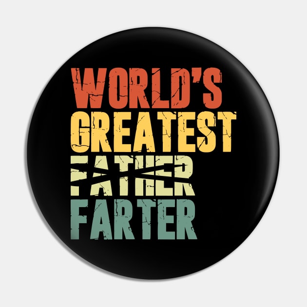 World's Greatest Father Farter Pin by Etopix