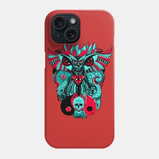 Turqred Wise Owl And Ageless Skull Phone Case