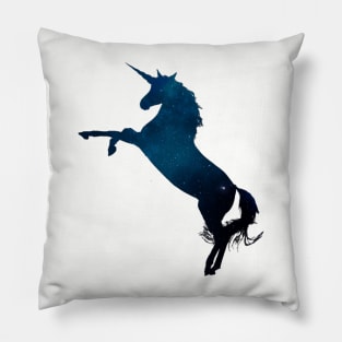 Starry Unicorn Silhouette Pillow