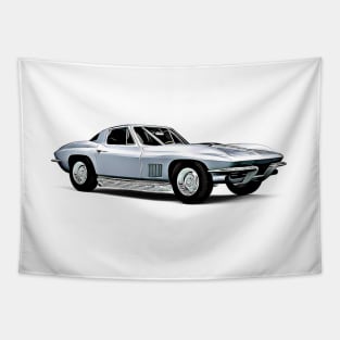 Corvette Stingray Cartoon Tapestry