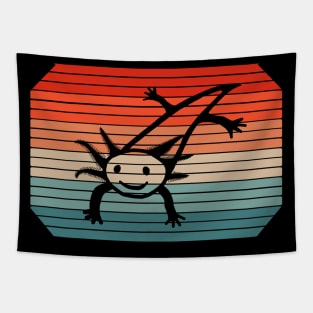 Retro axolotl motif fish-eating animal gift Tapestry