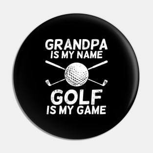 Golfing Grandpa Golf Grandfather Golfer Gift Pin