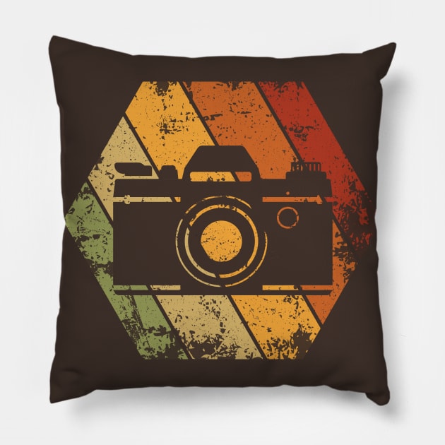 Retro Analog Photography Vintage Icon Pillow by Shirtbubble