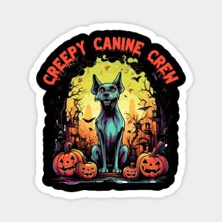 Creepy Canine Crew Dog Witch Halloween Magnet