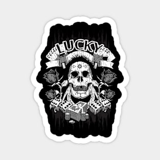 Lucky Skull death scary lucky T-Shirt Magnet