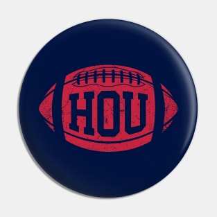 HOU Retro Football - Navy Pin