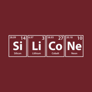 Silicone (Si-Li-Co-Ne) Periodic Elements Spelling T-Shirt