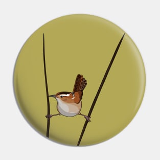 Marsh Wren Pin